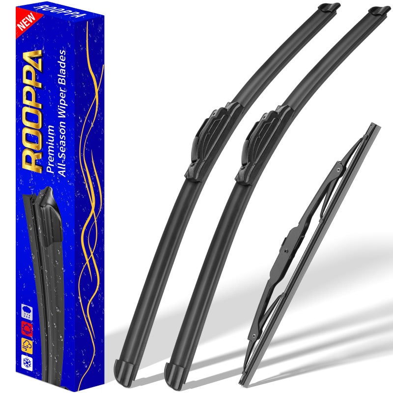 Rooppa 3 wipers Replacement for 2017-2019 Cadillac XT5, Windshield Wiper Blades Original Equipment Replacement - 24"/20"/11" (Set of 3) U/J HOOK - Image 1